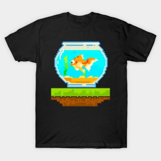 Cute 8-Bit Fish Awesome Animal 8Bit Pet Aquarium T-Shirt